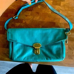 Fossil large clutch with shoulder strap